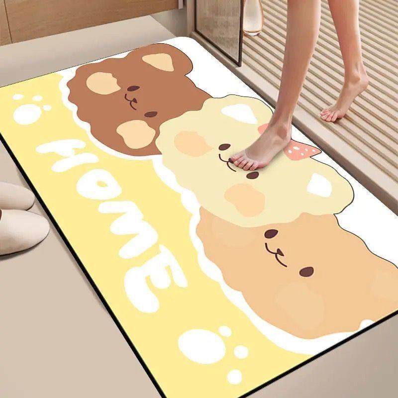 软矽藻泥浴室垫门口地垫化妆室吸水防滑速干家用门口脚垫卡通毯垫,家庭/个人清洁工具,地垫,淘宝优惠券,粉丝福利购,淘宝优惠卷