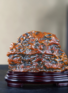 顶爷奇石原石靠山收藏戈壁石摆件