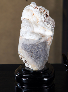 顶爷奇石原石戈壁蛋白玛瑙石摆件