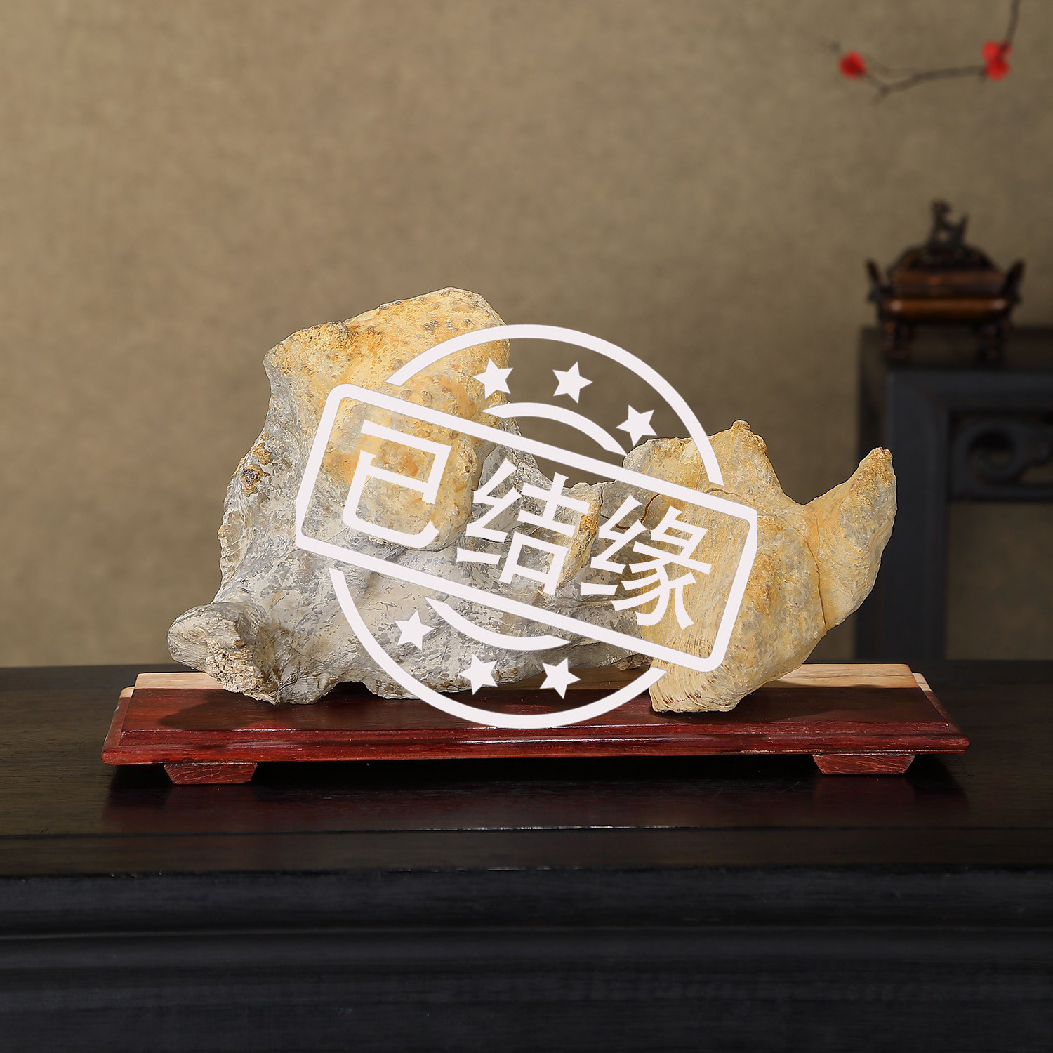 顶爷天然原石奇石【金虎灵璧木纹石】观赏把玩收藏镇宅靠山石摆件