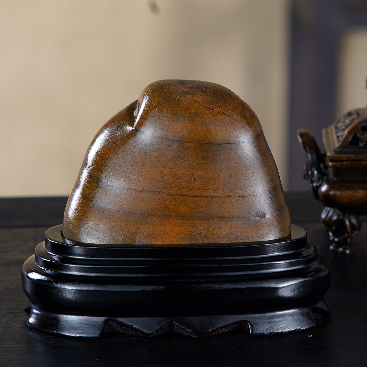 顶爷天然原石奇石【岁山藏稳】广西大化石收藏观赏镇宅靠山石摆件