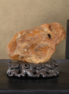 顶爷奇石原石靠山石装饰收藏摆件