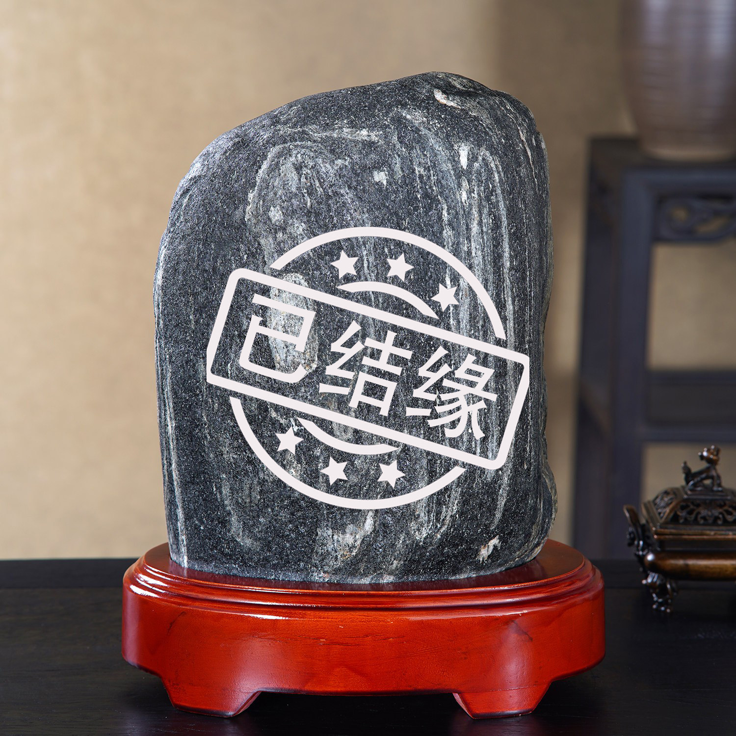 顶爷天然原石奇石【泰山正靠】泰山石敢当镇宅补角收藏靠山石摆件