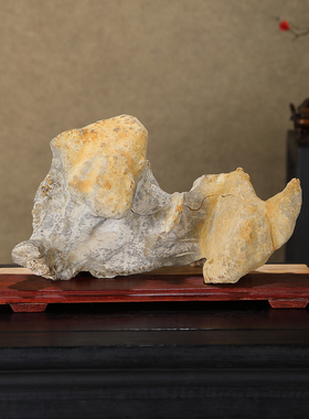 顶爷奇石原石靠山收藏灵璧石摆件