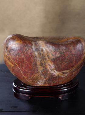 顶爷奇石原石靠山石把玩收藏摆件