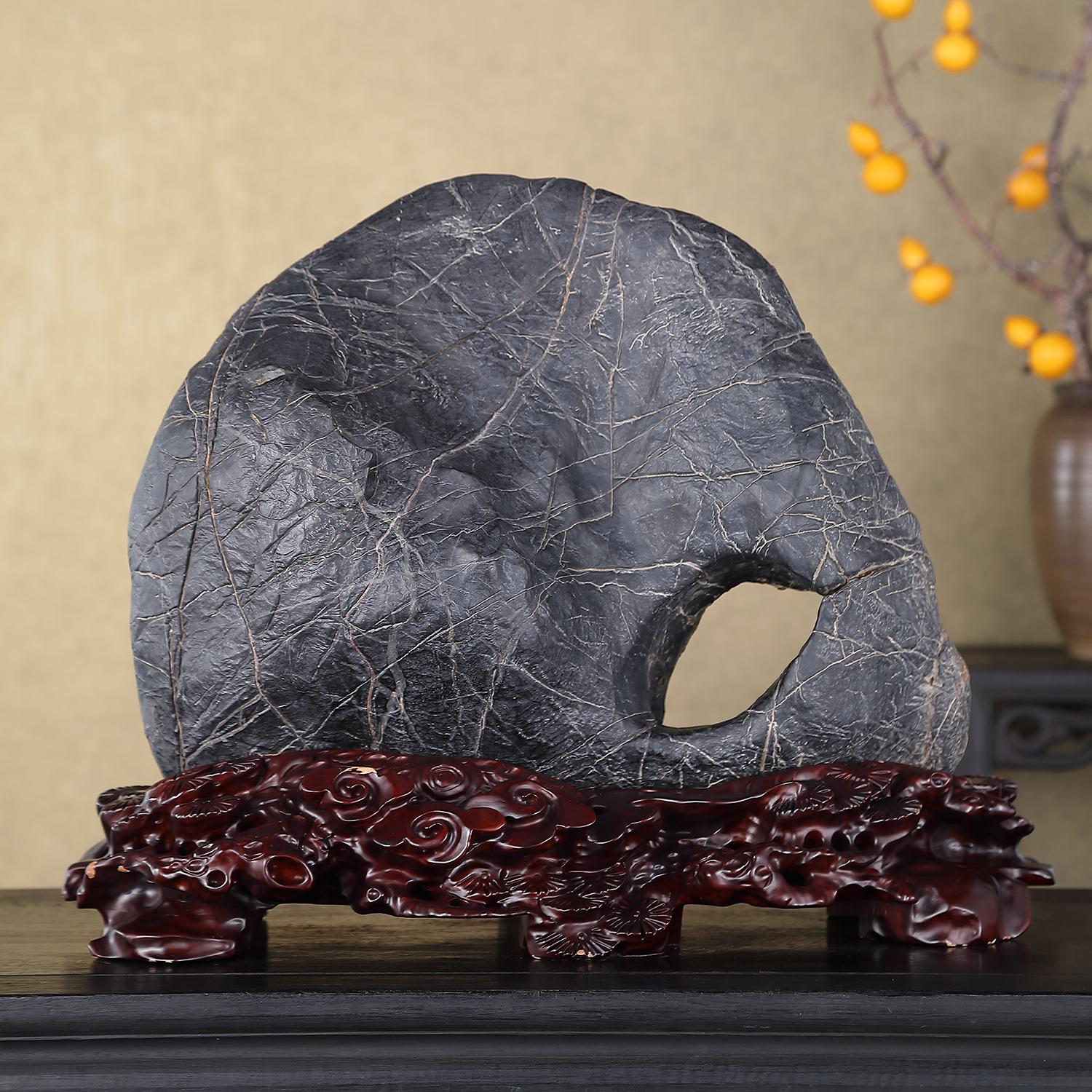 顶爷天然原石奇石【瑞象呈祥灵璧石】收藏观赏招财镇宅靠山石摆件