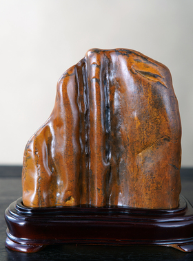 顶爷奇石原石靠山石装饰收藏摆件