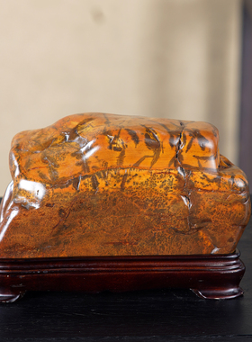 顶爷奇石原石靠山收藏大化石摆件