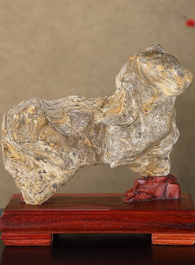 顶爷奇石原石靠山收藏灵璧石摆件