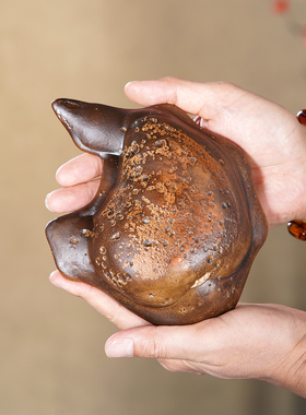 顶爷奇石原石靠山收藏戈壁石摆件