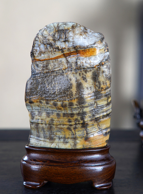 顶爷奇石原石靠山石装饰收藏摆件