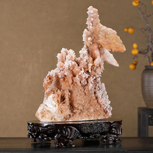 顶爷天然原石奇石【守护天使钟乳石】玉化收藏装饰摆件镇宅靠山石