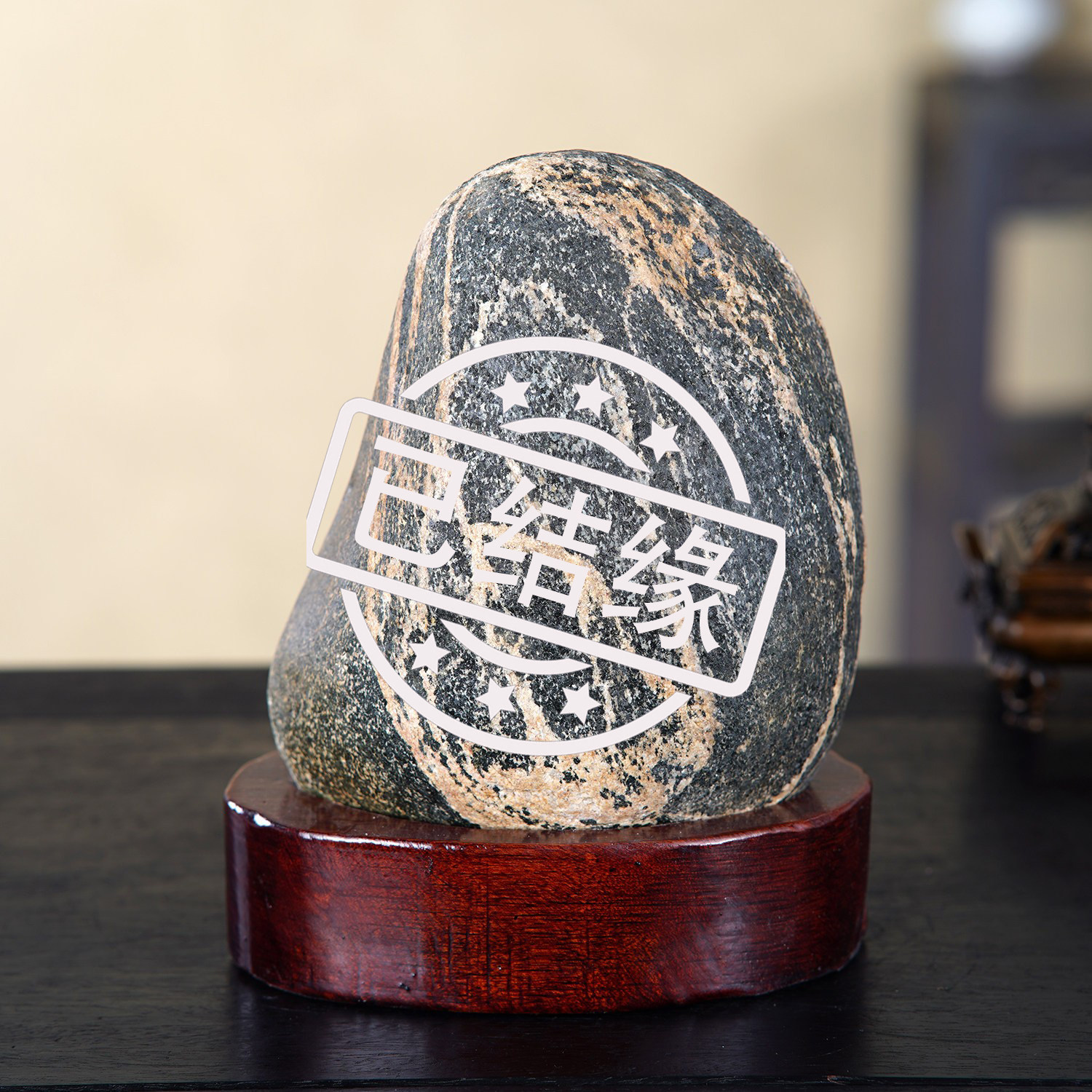顶爷奇石原石靠山石把玩收藏摆件