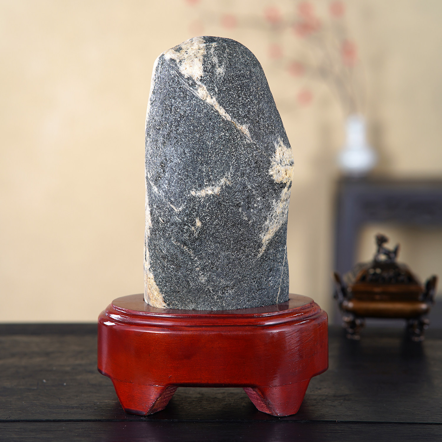 顶爷奇石原石靠山石把玩收藏摆件
