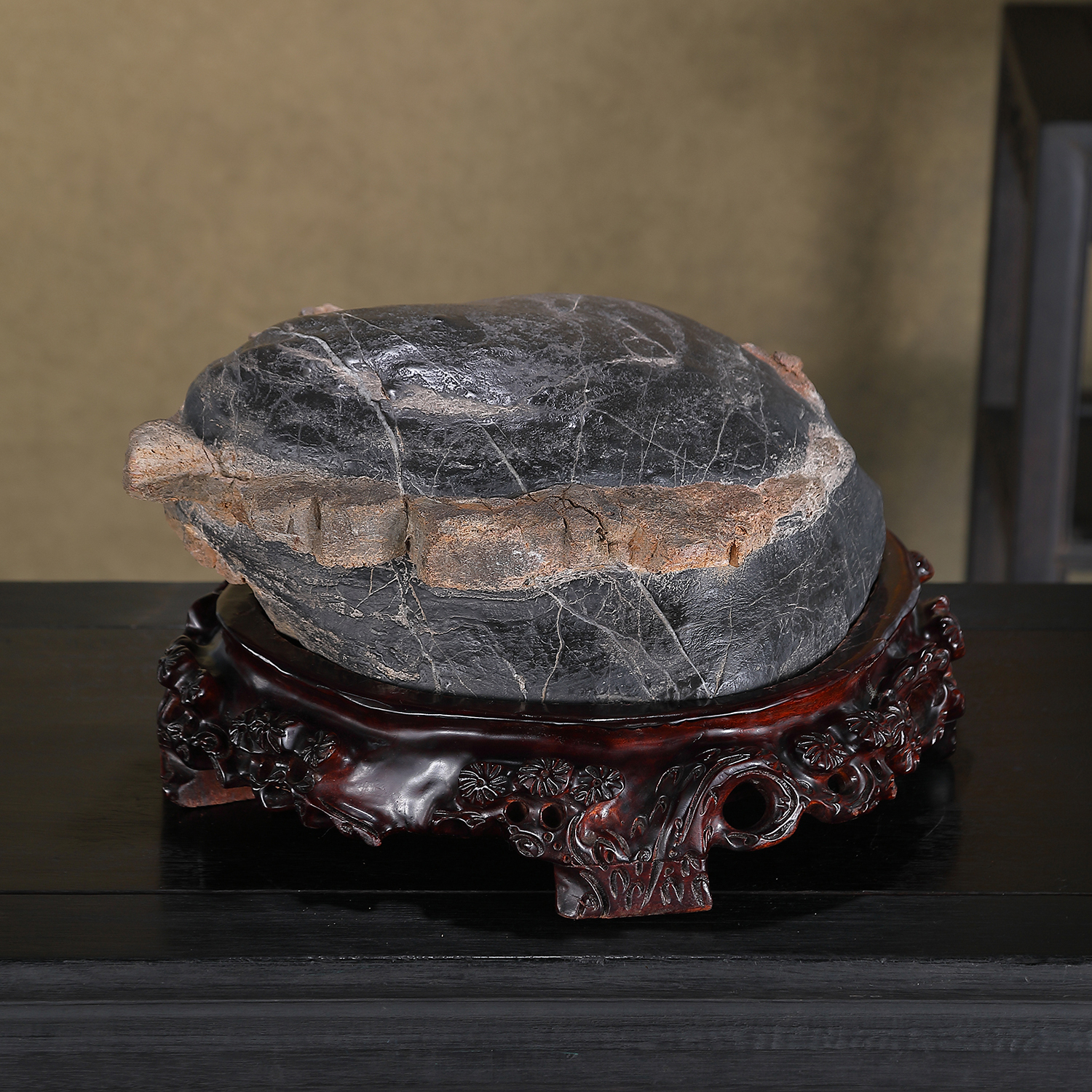 顶爷天然原石奇石【祥龟承瑞灵璧石】收藏观赏招财镇宅靠山石摆件