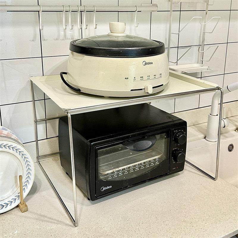 厨房微波炉烤箱置物架橱柜内分层隔板电饭锅架多功能台面收纳架子,厨房/烹饪用具,微波炉置物架,淘宝优惠券,粉丝福利购,淘宝优惠卷