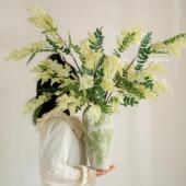 槐蕊彷真花假花摆设客厅餐桌装 饰逼真花束轻奢高档彷生花小众摆件