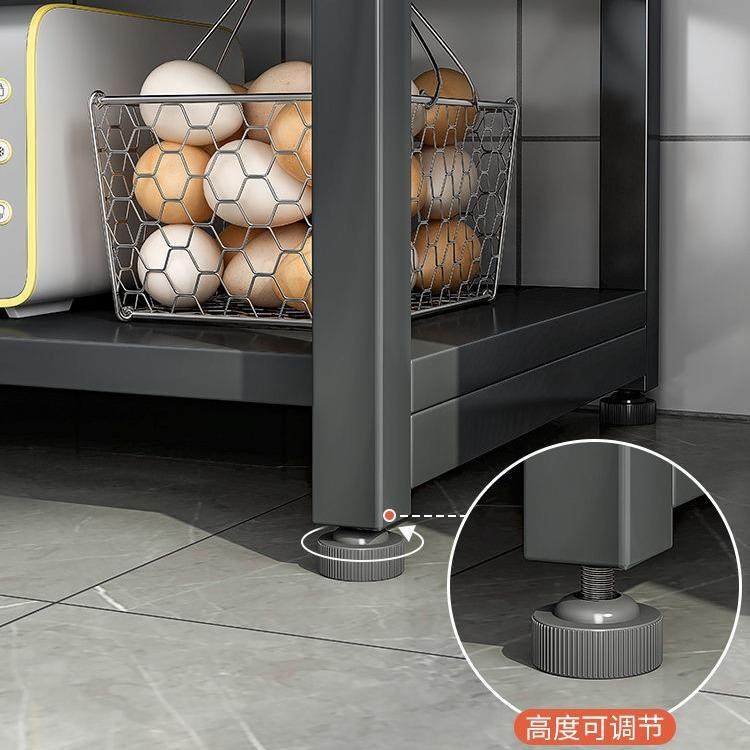 厨房置物架落地多层多功能储物架家用货架锅架烤箱微波炉收纳架子
