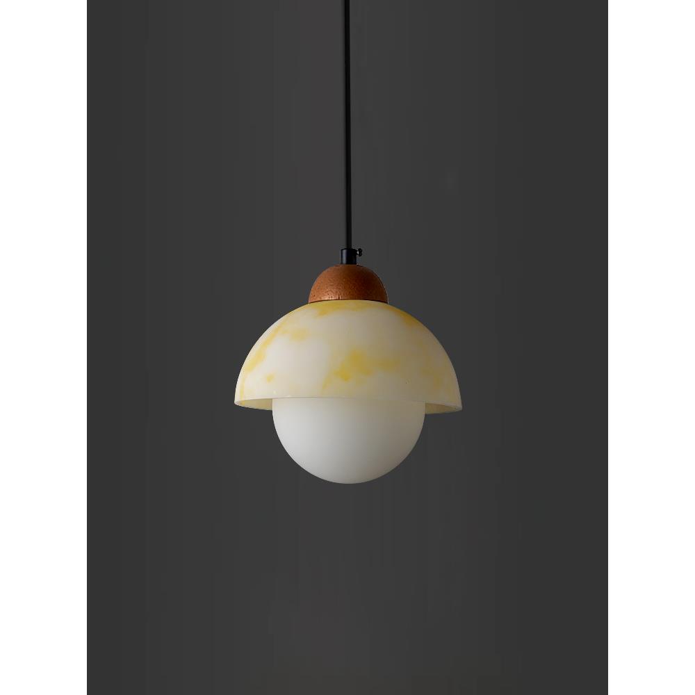 后现代中世纪风格无障碍豪华卧室床边可自由升降和悬停装饰小吊灯