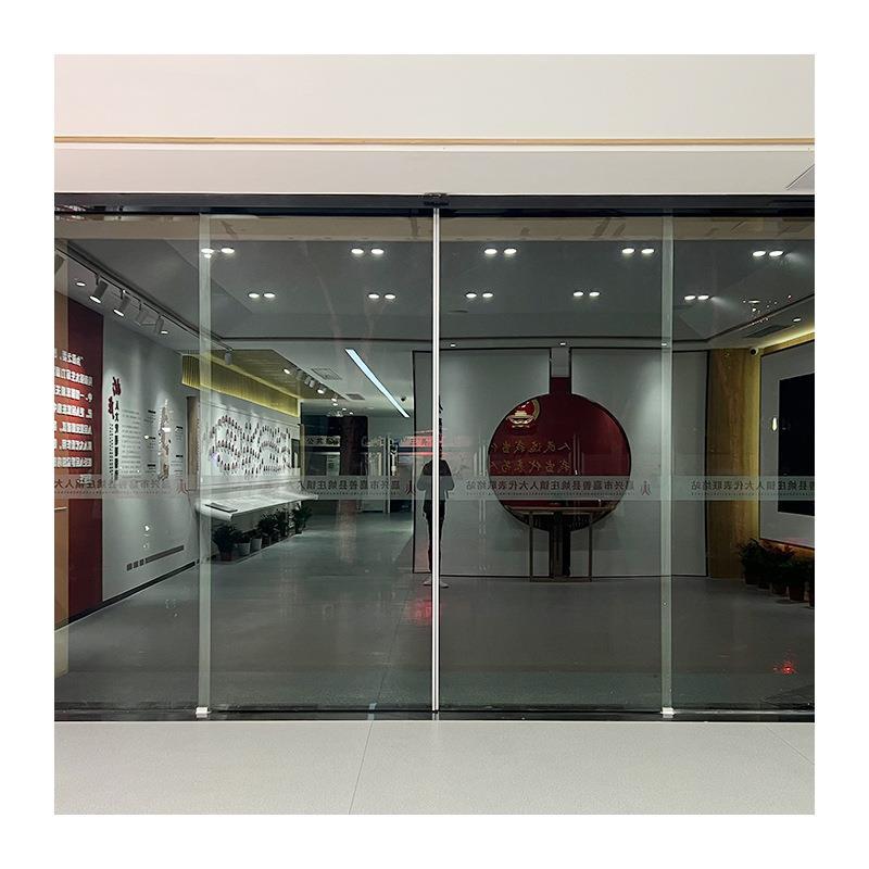 酒店玻璃自动门办公室写字楼遥控自动感应玻璃门商场玻璃平移门