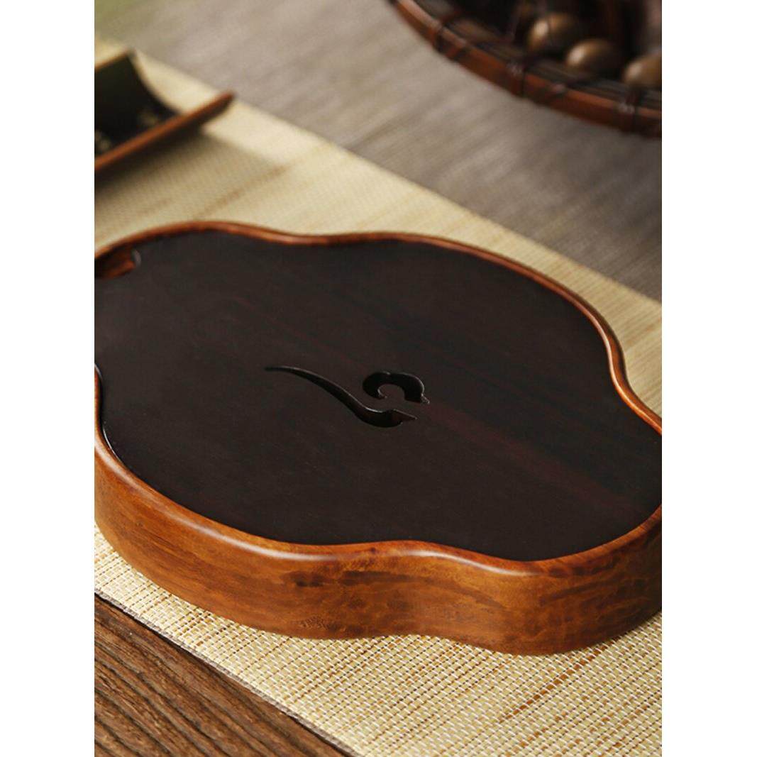 竹制壶承干泡台小号茶盘紫砂壶托杯垫家用电木茶台茶海底座储水式