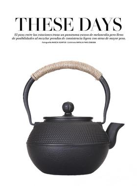 售楼处博古架软装饰品铁壶摆件中式样板房手工铸铁茶壶生铁提梁壶