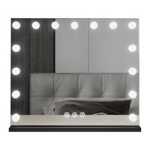 化妆镜台式led带灯镜子梳妆台灯泡桌面家用智能卧室专业定制镜子