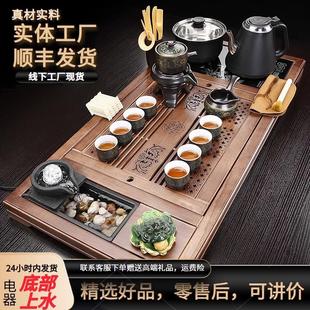 家用客厅功夫轻奢高档泡茶台茶海 全自动实木一体茶盘功夫茶具套装