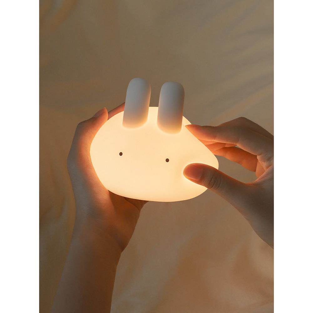 兔子小夜灯硅胶卧室床头睡眠婴儿喂奶护眼拍拍儿童女孩伴睡台灯