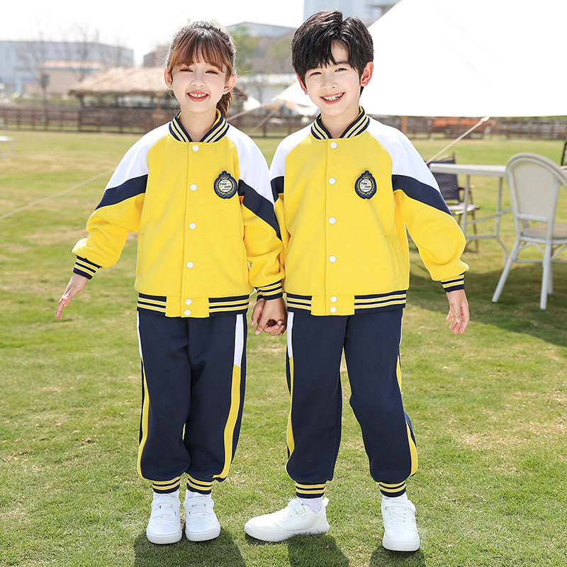 幼儿园园服春秋装英伦风三件套小学生校服儿童秋季运动班服棒球服