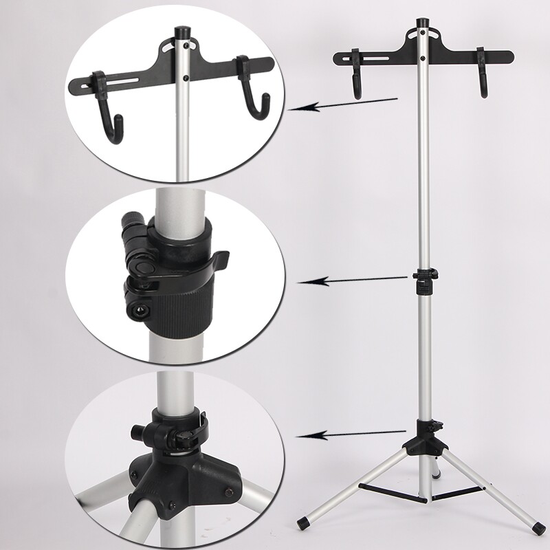 自行车停车架山地公路自伸缩式单车挂架展示架三角立式可调维修