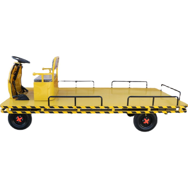 方向盘式电动平板拉货搬运车仓库厂区运输车新能源四轮车载重王