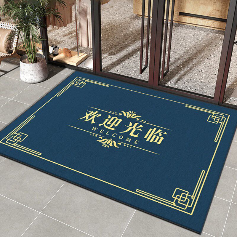 进门迎宾地毯欢迎光临门垫防滑吸B水商铺酒店大门口地垫灰色脚垫