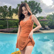 游泳衣韩国学生P遮肚显瘦泡温泉款 泳衣女2020新款 保守连体裙式 泳