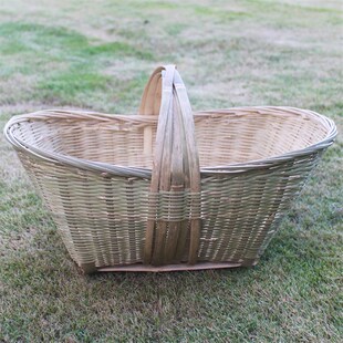 手工竹编竹篮竹筐竹篓手提篮鸡蛋买菜大竹篮子舞蹈道具船型竹提篼