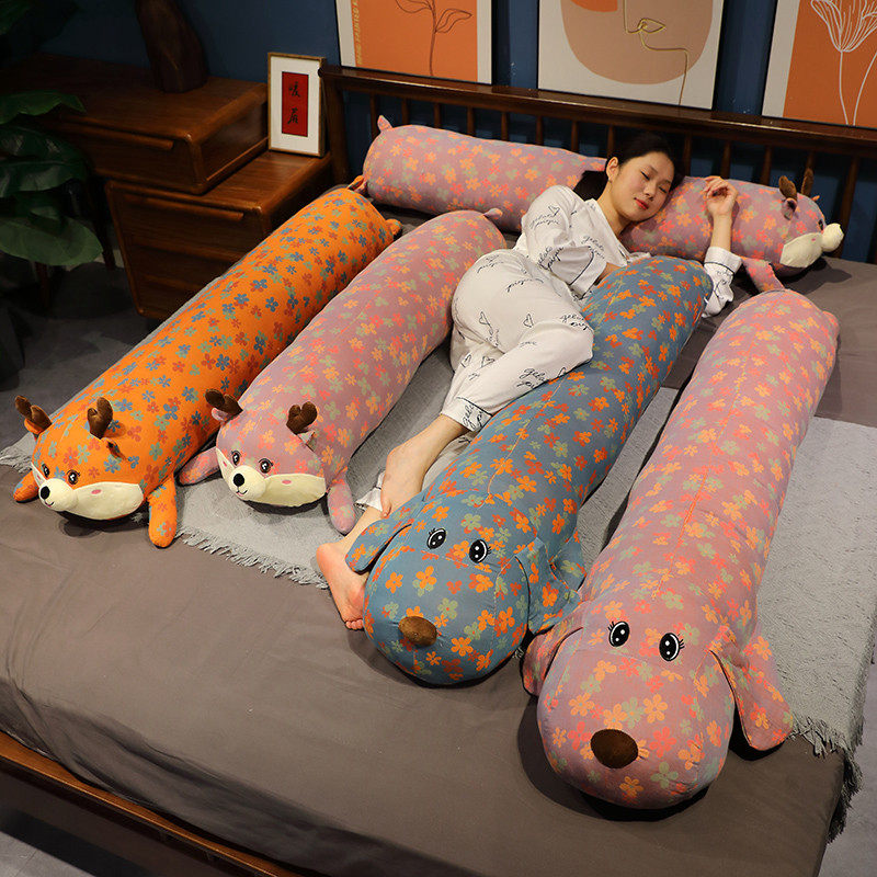 三层纱狗狗玩偶抱枕女生睡觉夹腿专用床上可拆洗S毛绒玩具公仔娃