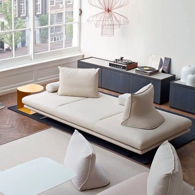 写意空间沙发客厅prado网红直排小户型奶油风普拉多双面布艺沙发