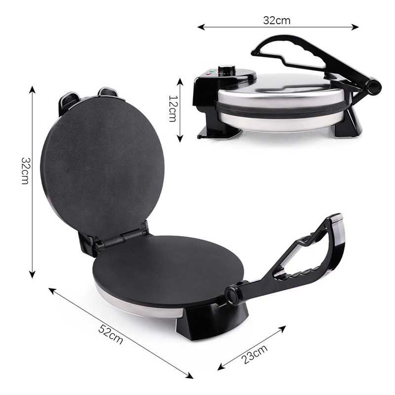 薄饼机双面加热烙饼煎饼机欧规可调温烤饼春卷披萨饼可丽饼电饼铛