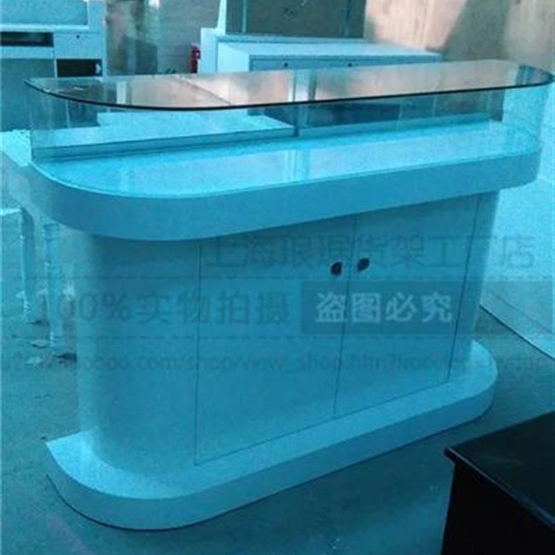 烤漆货架模型展示柜饰品珠宝展台手机柜台木制陈列柜弧形玻璃展柜