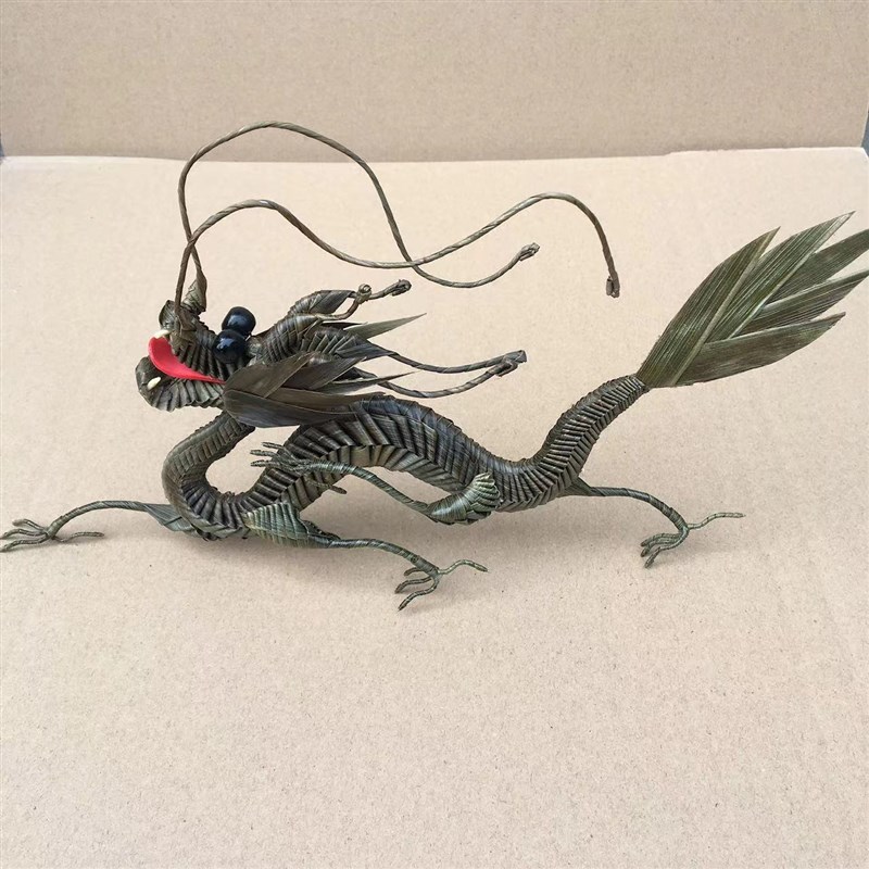 棕编动物工艺品棕遍龙草编动物长沙非遗传统手工艺清明景区热卖品