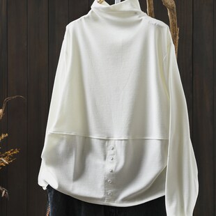 白色打底衫女内搭2025新款今年流行爆款长袖半高领洋气t恤小个子