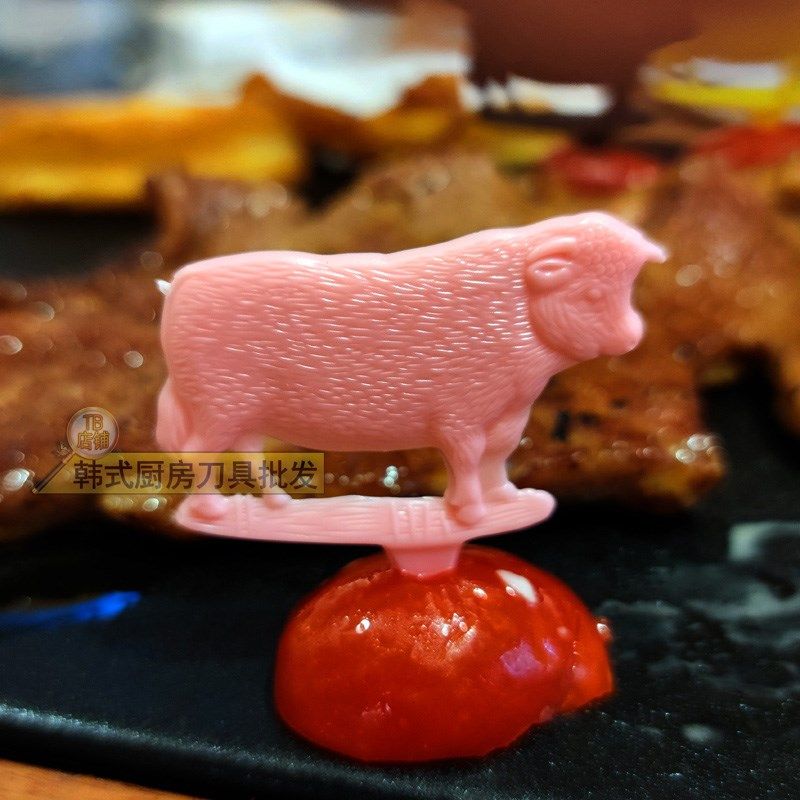 西餐牛排签牛排插牛肉生熟食标插C牌生熟度标识插旗水果签牛排旗