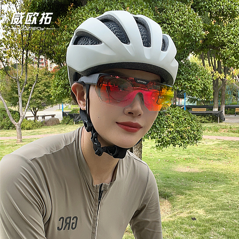 Vozapdow骑行近视套镜变色翻盖户外男女登山骑车车防风护目太阳镜