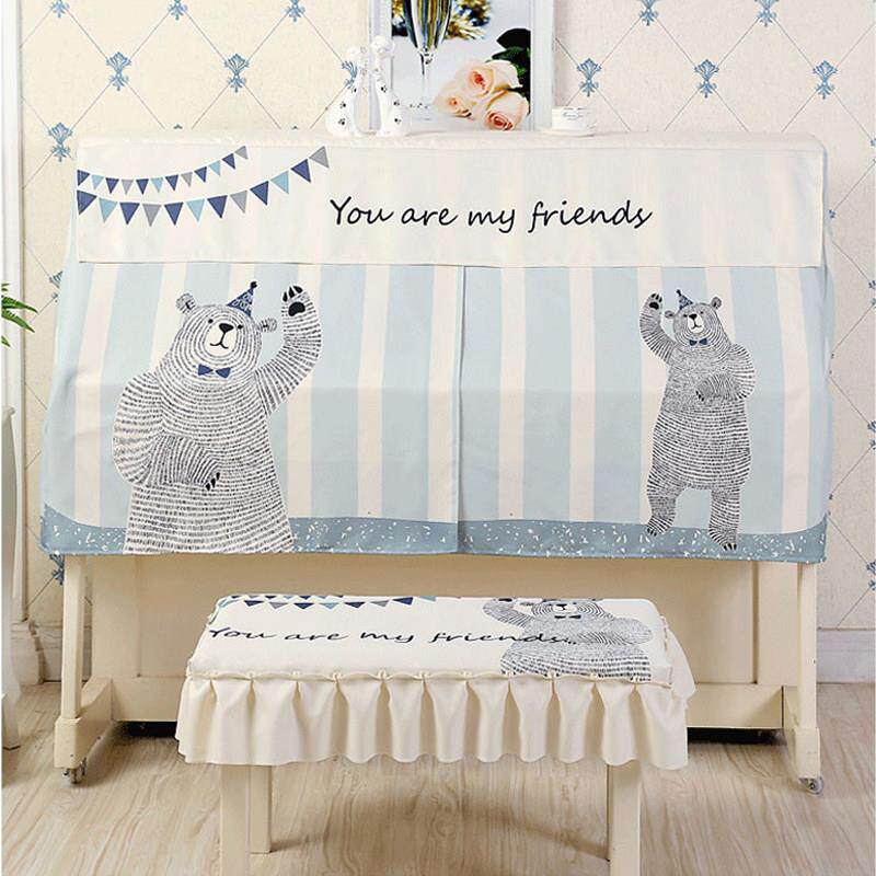 全包钢琴防尘罩轻奢高级感盖布半罩钢琴凳罩家用钢琴套新款全罩