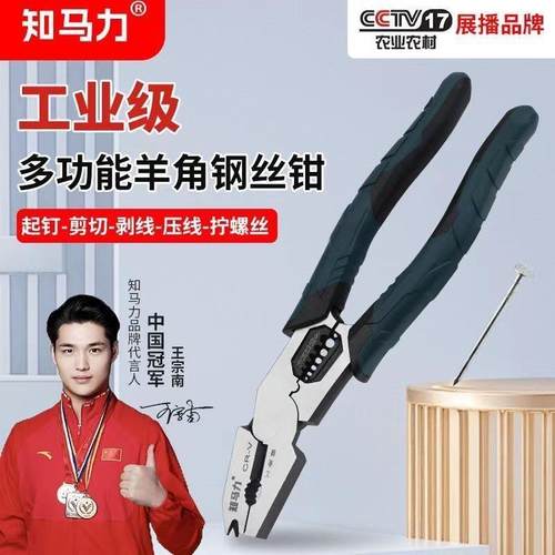 【霸王龙】弯头重型豪华款工业级多功能钢丝钳老虎钳