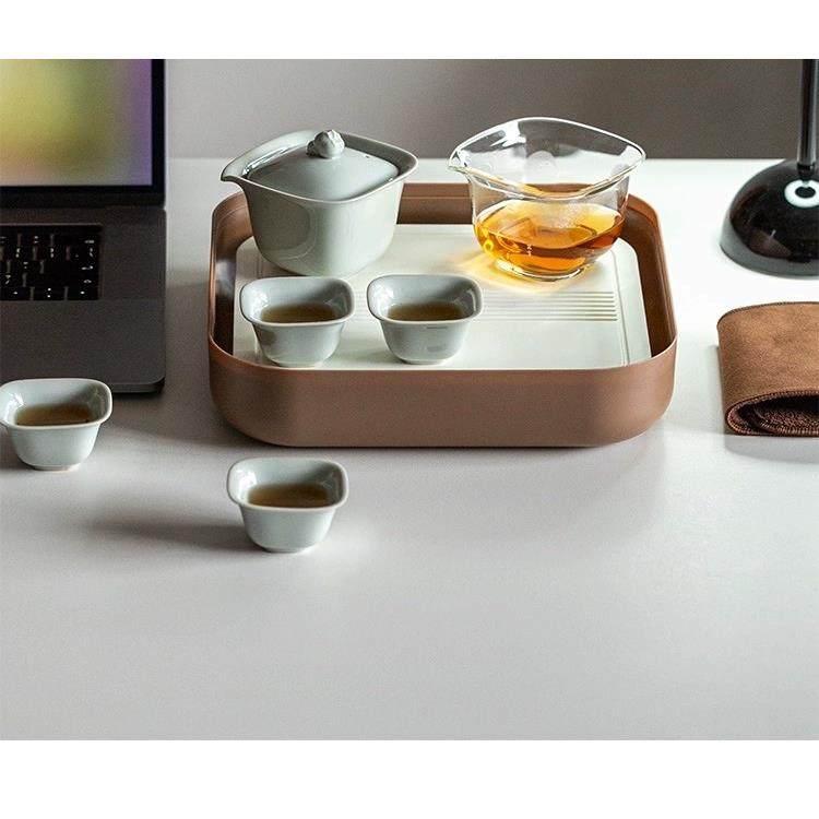 高档简约功夫茶具套装办公室家居陶瓷整套茶具带茶盘收纳礼品定制,餐饮具,旅行茶具,淘宝优惠券,粉丝福利购,淘宝优惠卷
