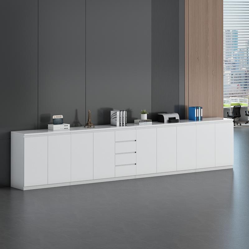 办公室矮柜储物柜资料柜落地隔断收纳柜财务茶水柜办公木质文件柜