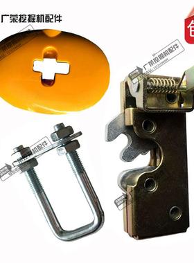 卡特E311 312 320 320V1/V2挖土机反扣锁定位门锁盖板U型锁扣配件