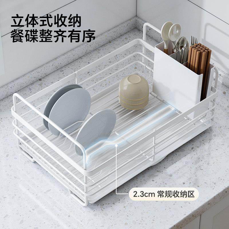 厨房台面双层碗盘置物架水槽旁双层放碗晾碗筷篮子碗碟收纳沥水架,厨房/烹饪用具,碗架,淘宝优惠券,粉丝福利购,淘宝优惠卷
