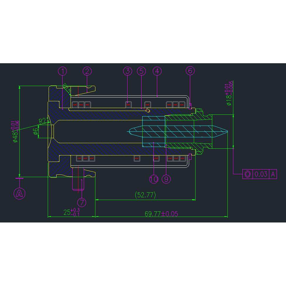 单喷嘴热流道订购图纸代画 画图纸设计结构设计